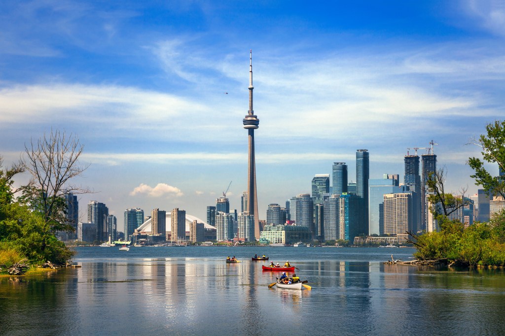 CN Tower and a breathtaking view of Toronto City.